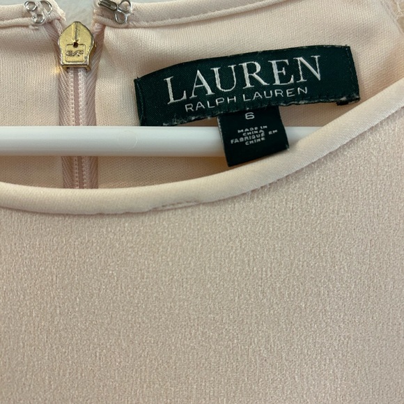 RALPH LAUREN Women Blush Pink Bell Ruffle Sleeve Evening Dress Size 6 AUTHENTIC - Picture 6 of 9